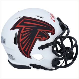 Autographed Atlanta Falcons Kyle Pitts Fanatics Authentic Riddell Lunar Eclipse Alternate Speed Mini Helmet