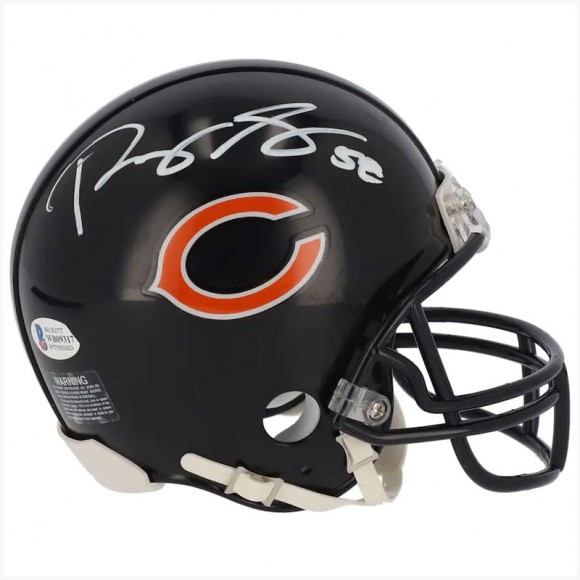 Autographed Chicago Bears Roquan Smith Fanatics Authentic Riddell Mini Helmet