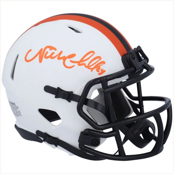 Autographed Cleveland Browns Nick Chubb Fanatics Authentic Riddell Lunar Eclipse Alternate Speed Mini Helmet