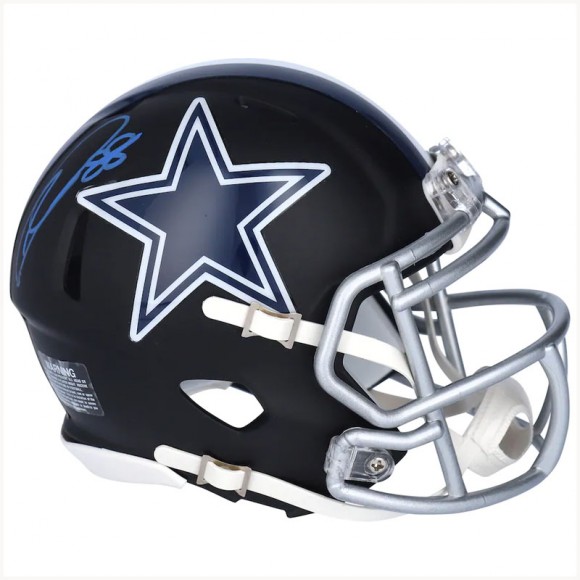 Autographed Dallas Cowboys CeeDee Lamb Fanatics Authentic Riddell Black Matte Speed Mini Helmet