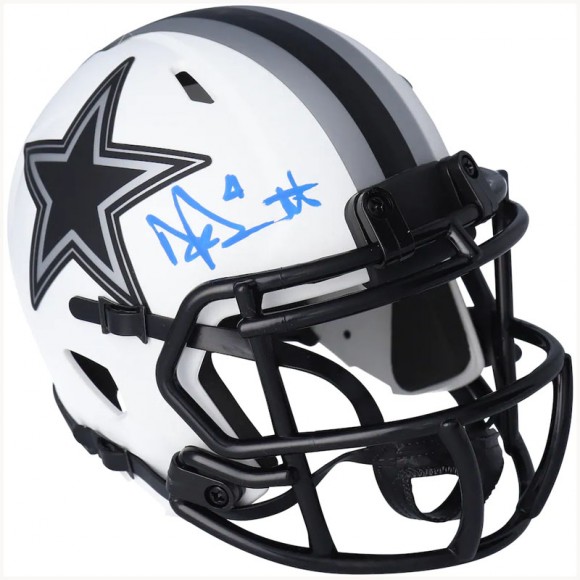 Autographed Dallas Cowboys Dak Prescott Fanatics Authentic Riddell Lunar Eclipse Alternate Speed Mini Helmet