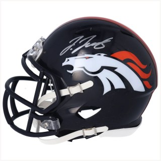 Autographed Denver Broncos Jerry Jeudy Fanatics Authentic Riddell Speed Mini Helmet