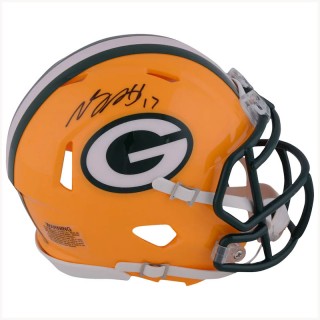 Autographed Green Bay Packers Davante Adams Fanatics Authentic Riddell Speed Mini Helmet
