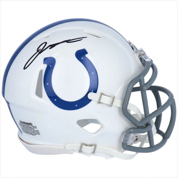Autographed Indianapolis Colts Jonathan Taylor Fanatics Authentic Riddell Speed Mini Helmet