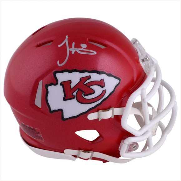 Autographed Kansas City Chiefs Tyreek Hill Fanatics Authentic Riddell Speed Mini Helmet