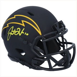 Autographed Los Angeles Chargers Justin Herbert Fanatics Authentic Riddell Eclipse Alternate Speed Mini Helmet
