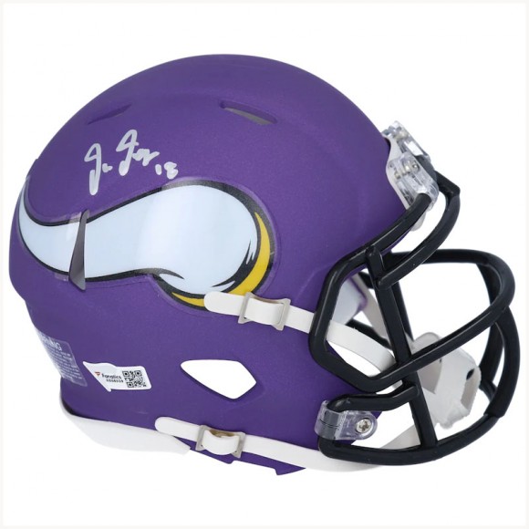 Autographed Minnesota Vikings Justin Jefferson Fanatics Authentic Riddell Speed Mini Helmet