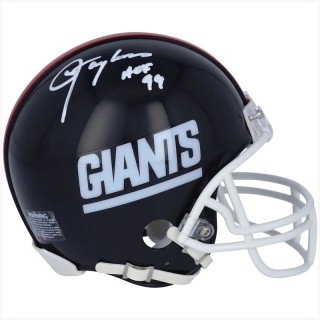 Autographed New York Giants Lawrence Taylor Fanatics Authentic Riddell Mini Helmet with HOF 99 Inscription