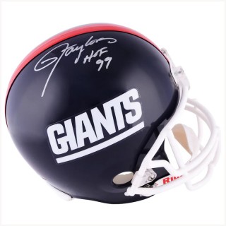 Autographed New York Giants Lawrence Taylor Fanatics Authentic Riddell Replica 1981-99 Helmet with HOF 99 Inscription