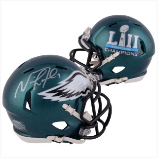 Autographed Philadelphia Eagles Nick Foles Fanatics Authentic Riddell Speed Super Bowl LII Champions Mini Helmet