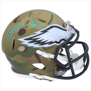 Autographed Philadelphia Eagles Zach Ertz Fanatics Authentic Riddell Camo Alternate Speed Mini Helmet