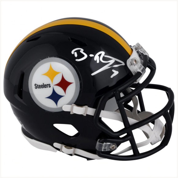 Autographed Pittsburgh Steelers Ben Roethlisberger Fanatics Authentic Riddell Speed Mini Helmet