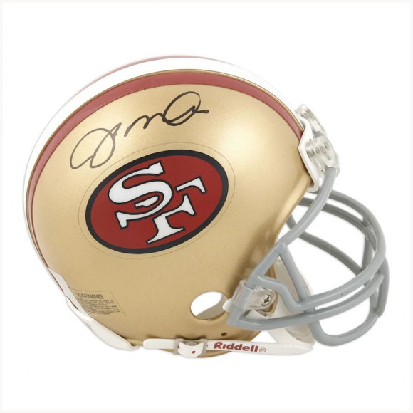 Autographed San Francisco 49ers Joe Montana Fanatics Authentic Throwback Riddell Mini Helmet