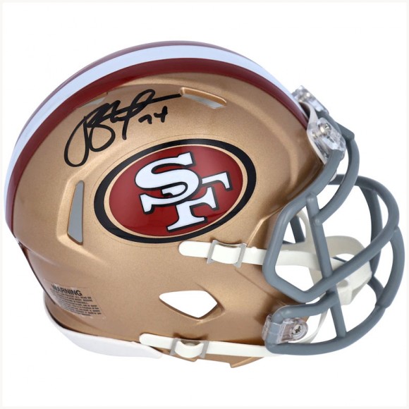 Autographed San Francisco 49ers Joe Staley Fanatics Authentic Riddell Speed Mini Helmet