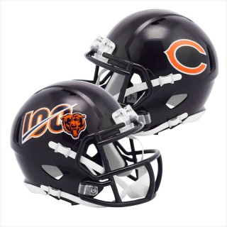 Chicago Bears Fanatics Authentic Riddell NFL 100 Speed Mini Helmet