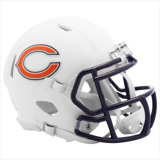 Chicago Bears Riddell Flat White Alternate Revolution Speed Mini Football Helmet