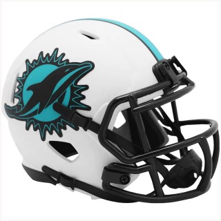 Miami Dolphins Fanatics Authentic Riddell LUNAR Alternate Revolution Speed Mini Football Helmet