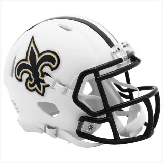 New Orleans Saints Riddell Flat White Alternate Revolution Speed Mini Football Helmet