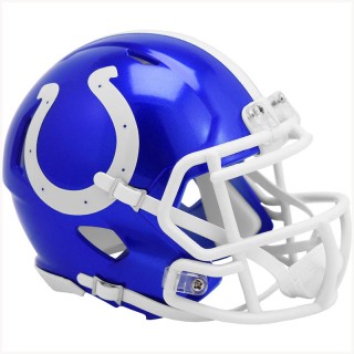 Unsigned Indianapolis Colts Riddell FLASH Alternate Revolution Speed Mini Football Helmet