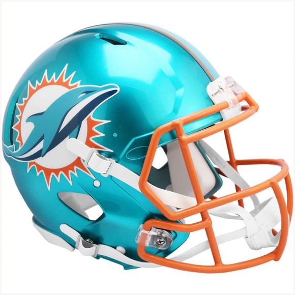 Unsigned Miami Dolphins Fanatics Authentic Riddell FLASH Alternate Revolution Speed Authentic Football Helmet