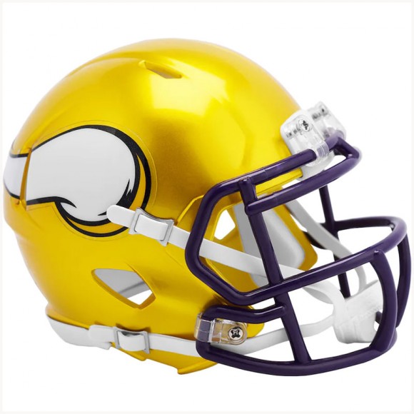 Unsigned Minnesota Vikings Riddell FLASH Alternate Revolution Speed Mini Football Helmet