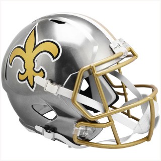 Unsigned New Orleans Saints Riddell FLASH Alternate Revolution Speed Replica Football Helmet