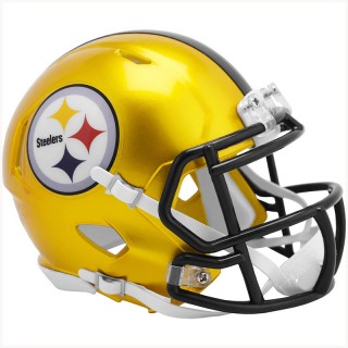 Unsigned Pittsburgh Steelers Riddell FLASH Alternate Revolution Speed Mini Football Helmet